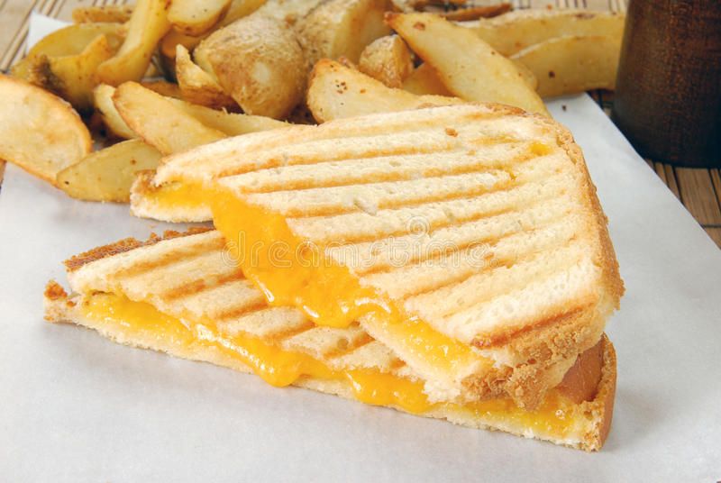 French Fries With Old Cheese Sandwich