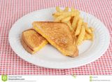 French Fries With Cheddar Cheese Sandwich