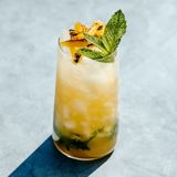 Lemon mint pineapple cocktail