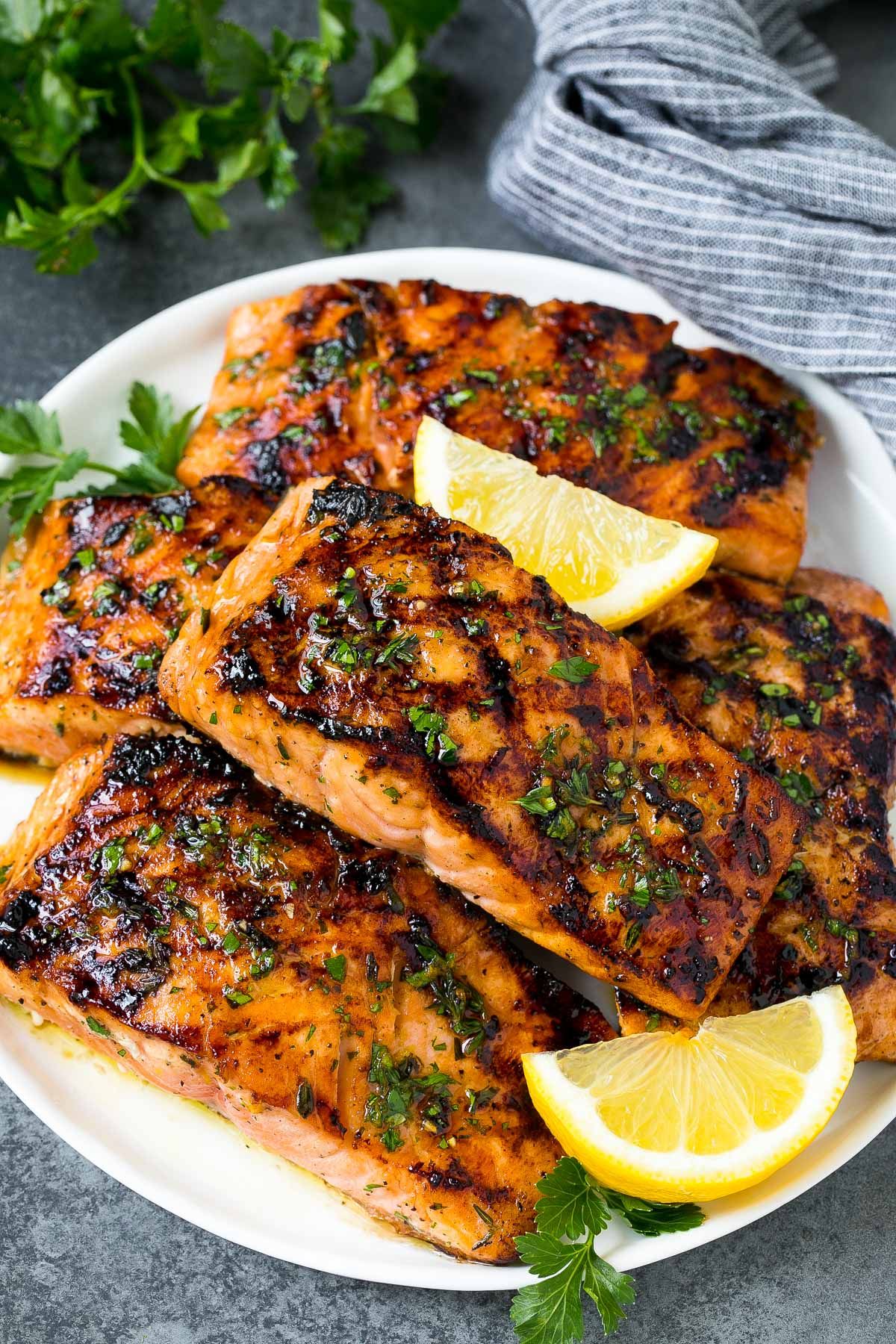 Grilled Salmon Fillet Platter