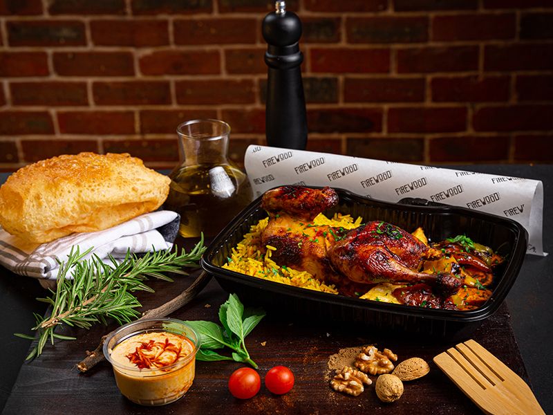 Half Firewood Grilled Chicken Meal