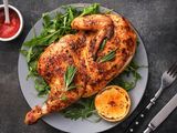 1/4 Chicken Grilled On Charcoal