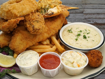 Fish Fillet With Jumbo Shrimp Platter