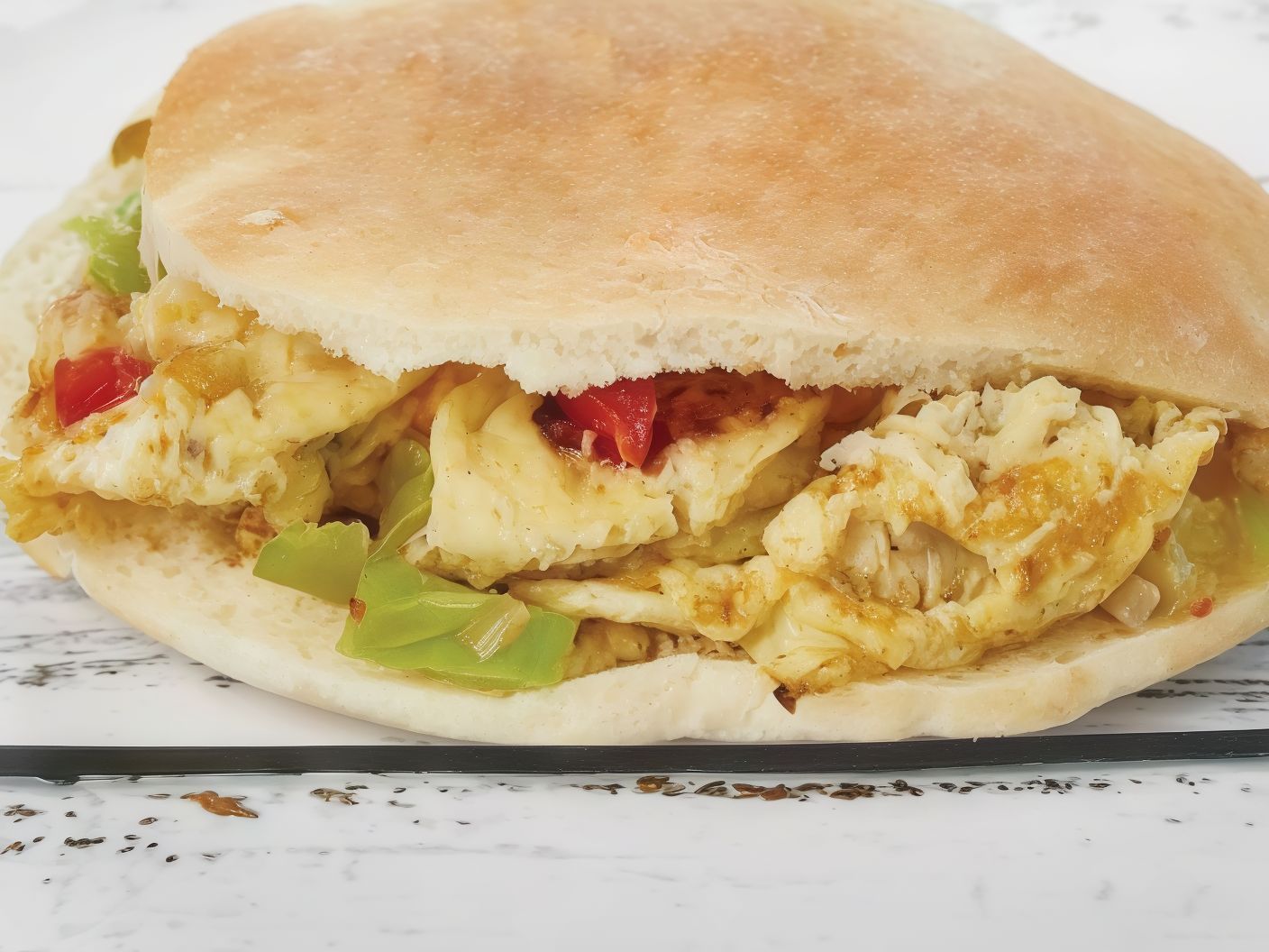 Haridy omelette egg sandwich