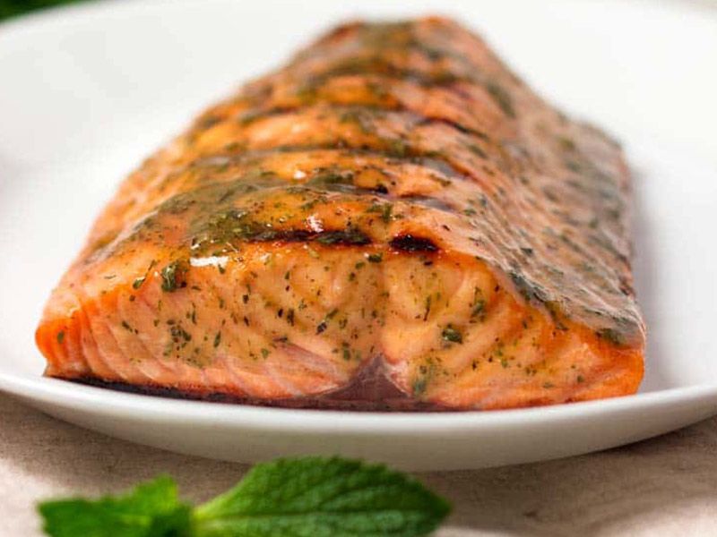Grilled Salmon With Mustard