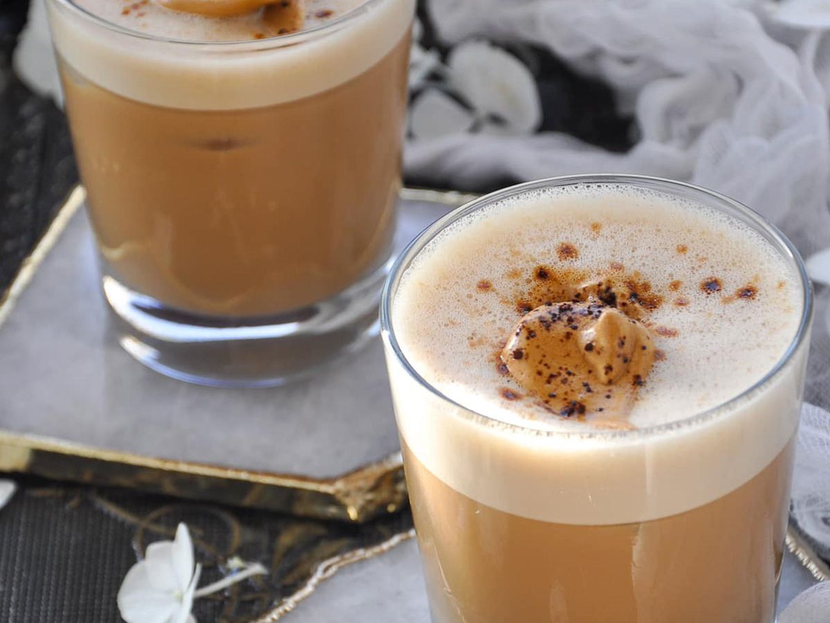 Honey whipped coffee