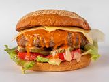 Hot Buffalo Beef Burger Sandwich