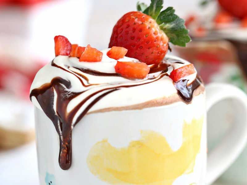 Hot Chocolate With Strawberry