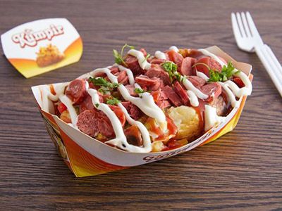 Potato Stuffed With Hot Dog