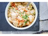 Potatoes salad with hot sauce