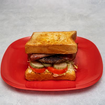 Beef Bacon Burger Toast