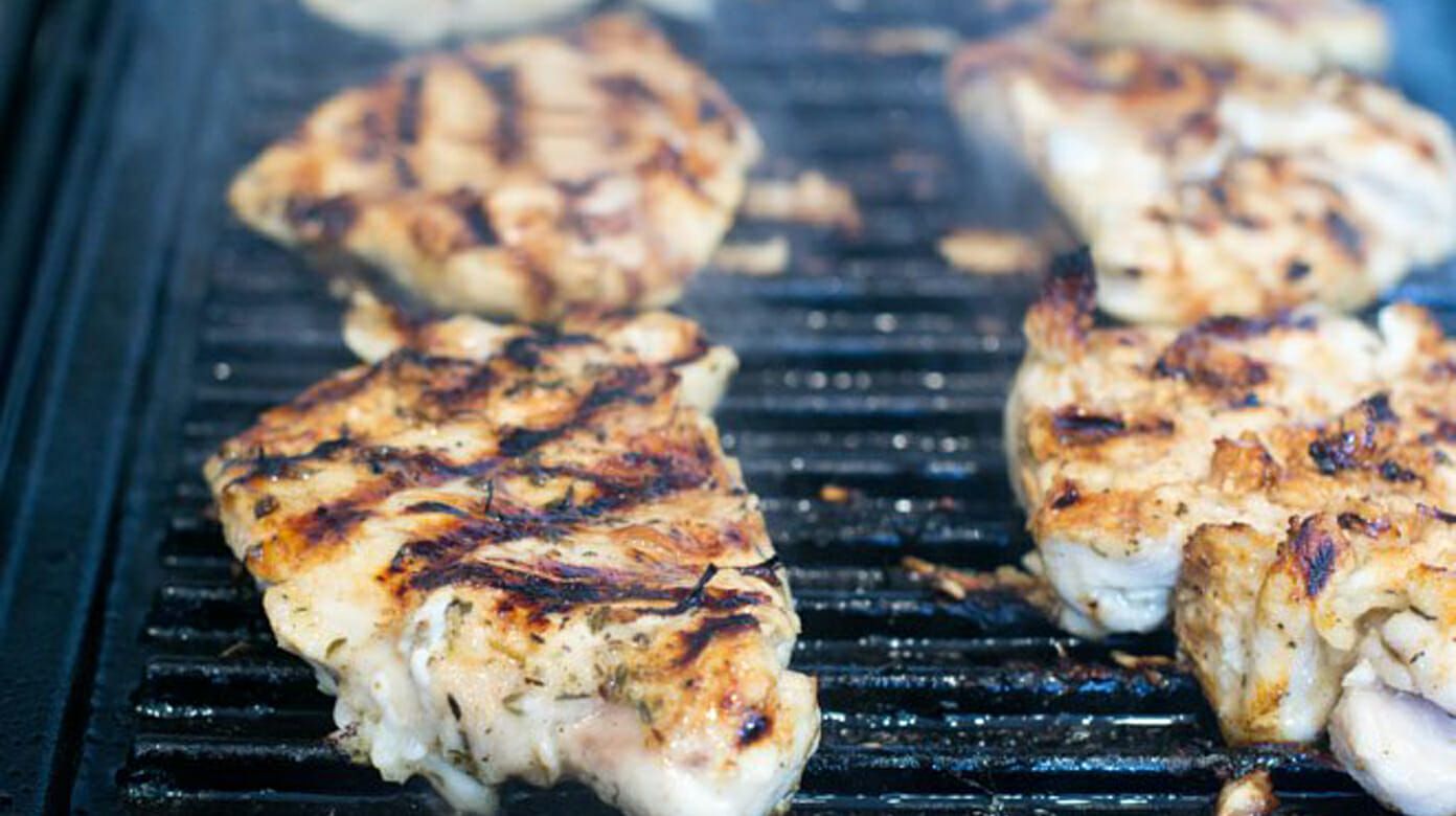 Charcoal Grilled Chicken Breasts