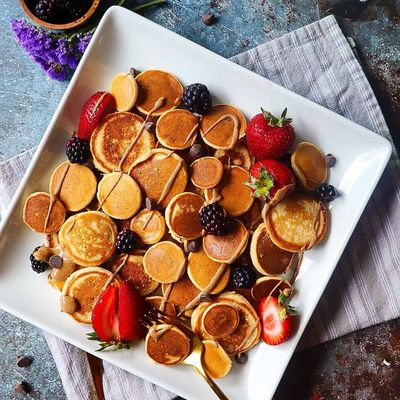 Mixed Toppings Mini Pancakes 18Pcs