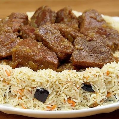 Meat and rice dish