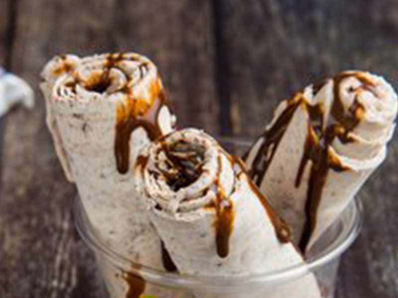 Bounty Chocolate Ice Cream Roll
