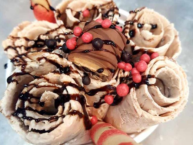 Kinder Chocolate Ice Cream Roll