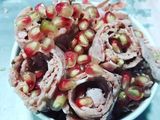 Pomegranate Ice Cream Roll