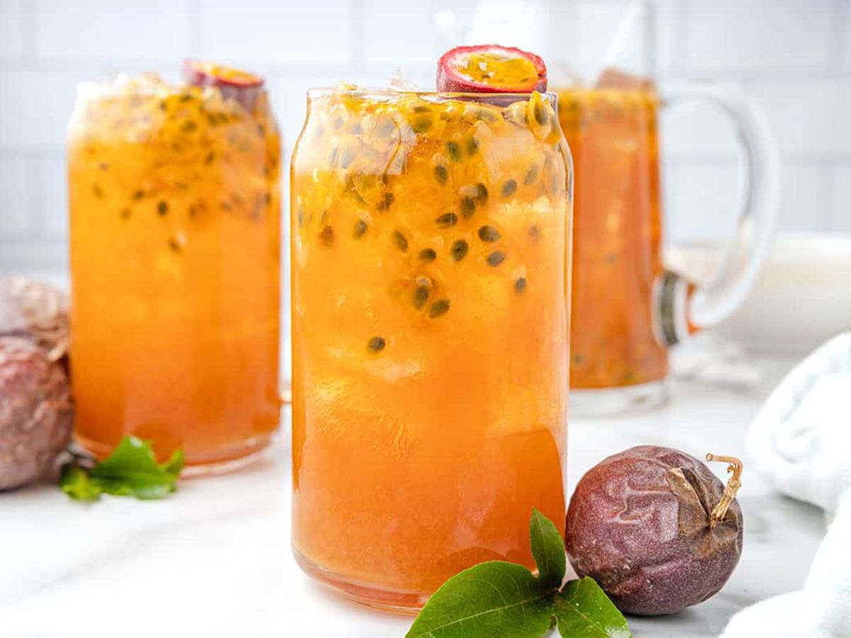 Ice tea passion fruit