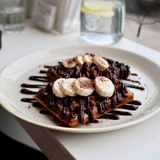 Chocolate Nutella And Banana Waffles
