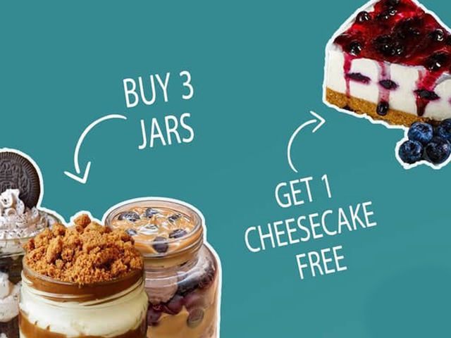 Buy 3 Cheesecake Jars And Get Cheesecake For Free