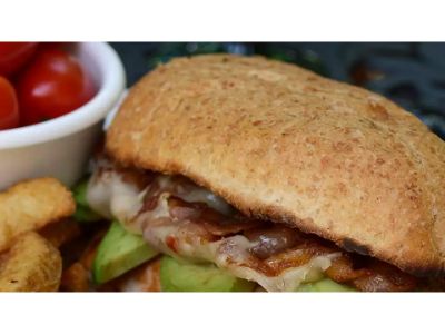 Charcoal Grilled Chicken Breasts Sandwich
