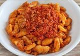 Liver and Oriental Sausage Pasta