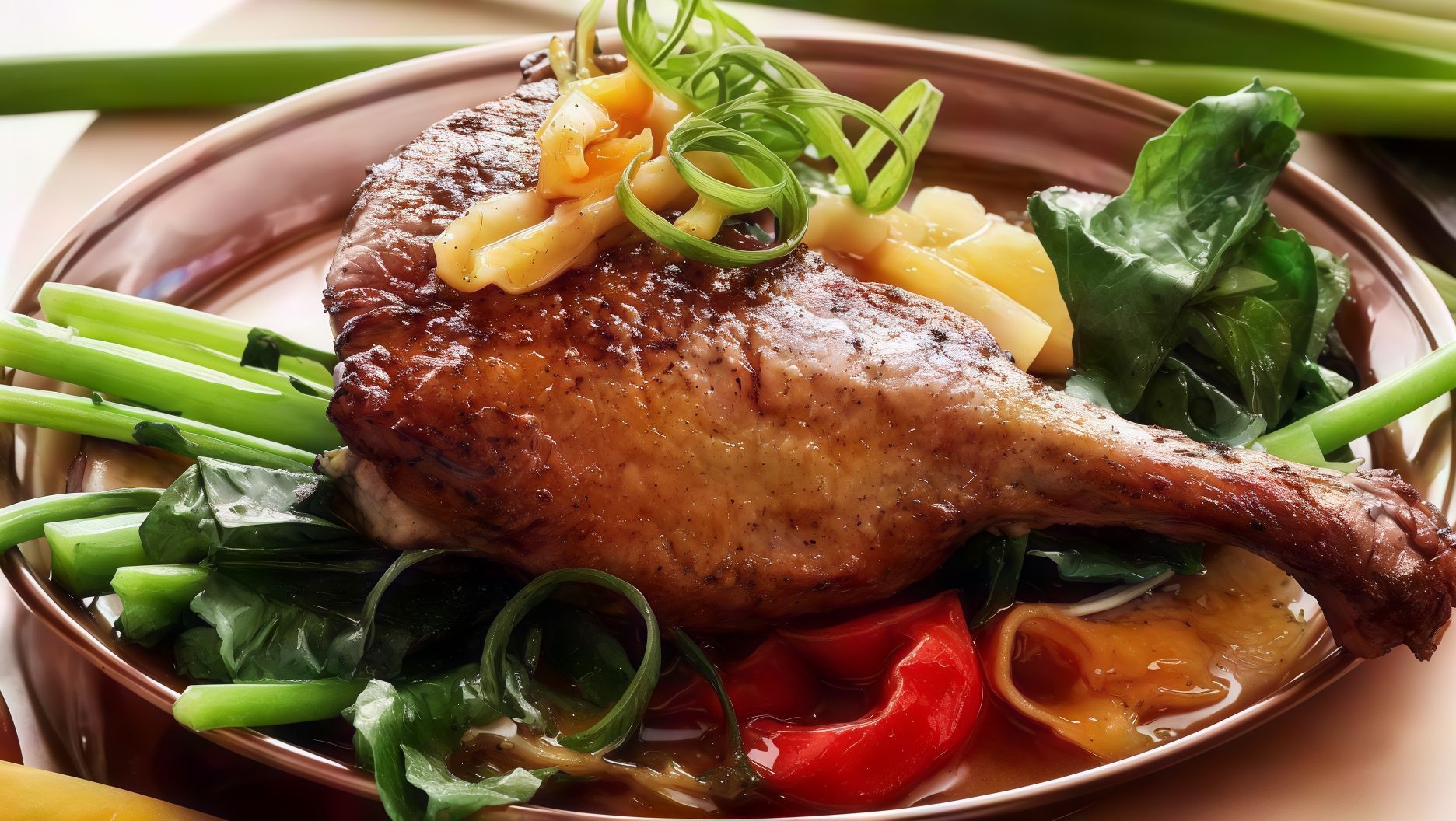 Grilled Duck Thigh Meal
