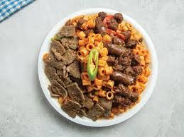 Quarter kilo mixed meat platter and a small pasta box