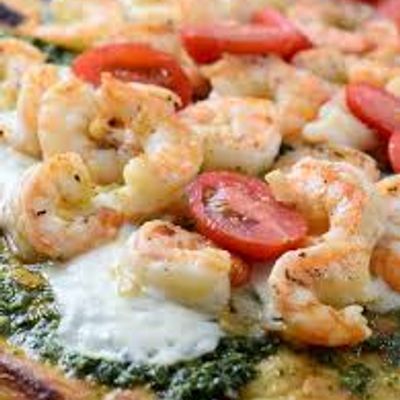 Shrimp Genovese Pizza