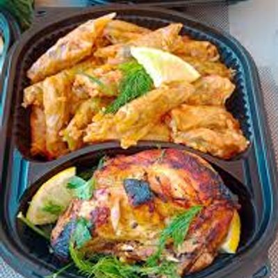 Stuffed Cabbage with a quarter chicken