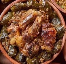 Akkawi grape leaf casserole