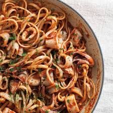 Spaghetti Pasta With Squid