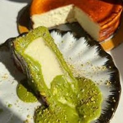 San Sebastian Pistachio Cheesecake