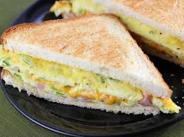 Potato With Egg Omelette Sandwich