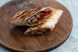 Meat Shawerma With Cheese Sandwich