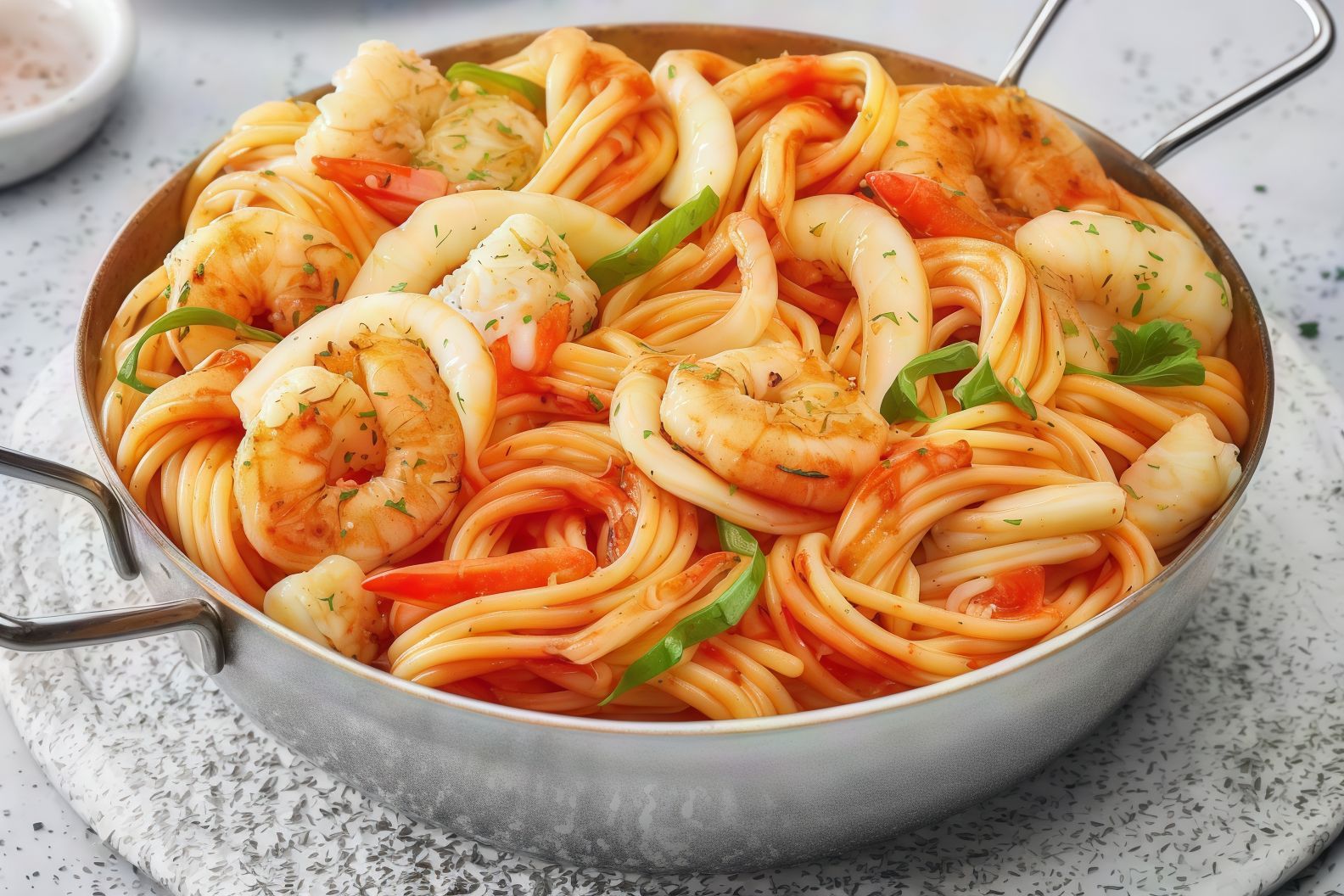 Seafood Pasta With Red Sauce