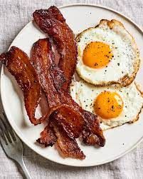 Beef Bacon and Eggs Plate
