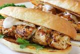 Shish Tawook On Charcoal Sandwich