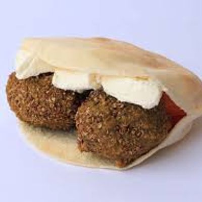 Falafel sandwich with kiri or mozzarella
