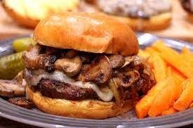 Mushroom and Cheese Burger Combo