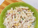 Meat Shawerma Pasta With White Sauce