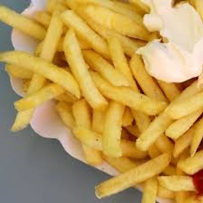 Large Fries with Mayonnaise Plate