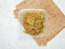 Falafel patty stuffed with Roumy cheese