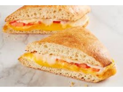 French Fries Sandwich With Omelette And Roumi Cheese