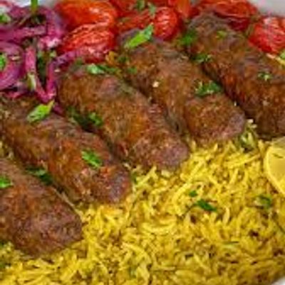 1/4 Kebab With 1/8 Kofta And Rice