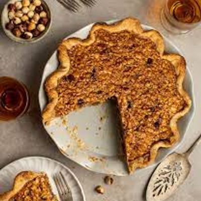 Sweet pie with hazelnut
