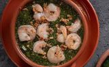 Molokhia With Shrimp Soup