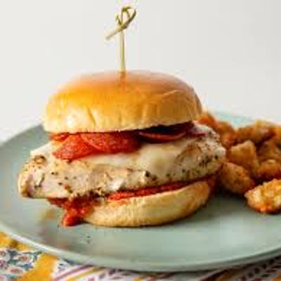 Chicken Pepperoni Burger Sandwich