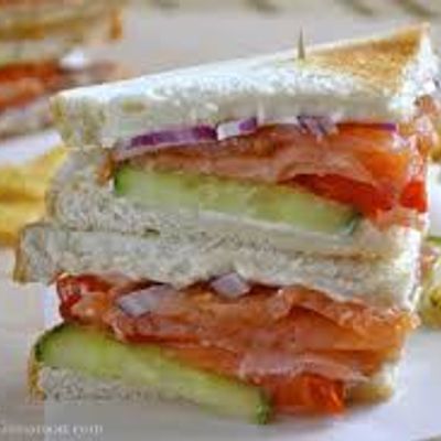Salmon Club Sandwich