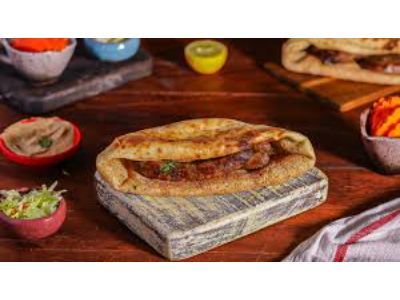 Oriental Sausage Sandwich Baladi Bread